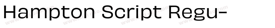 Hampton Script Regu字体转换